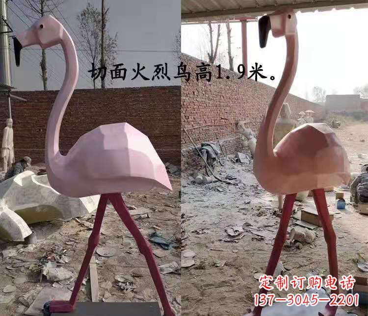青岛玻璃钢仙鹤雕塑公园园林景观动物摆件