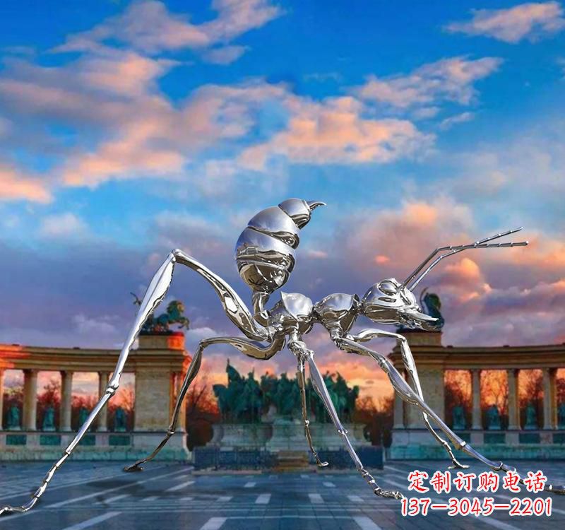 青岛不锈钢抽象蚂蚁雕塑