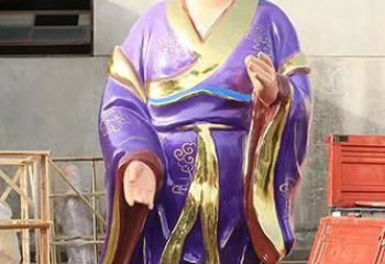 青岛玻璃钢宗教庙宇彩绘八仙神像