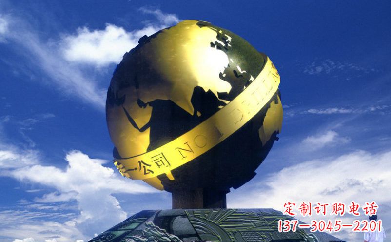 青岛不锈钢地球企业雕塑