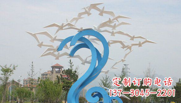青岛鸽子雕塑不锈钢的象征