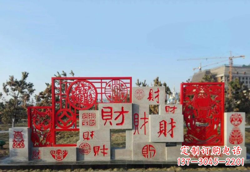 青岛不锈钢福禄寿雕塑象征着美好生活