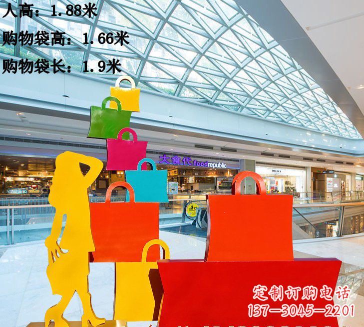 青岛不锈钢购物袋雕塑艺术品的独特之处