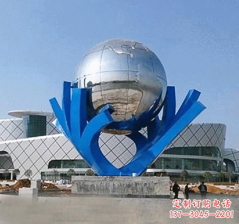 青岛不锈钢地球雕塑缔造绿色家园