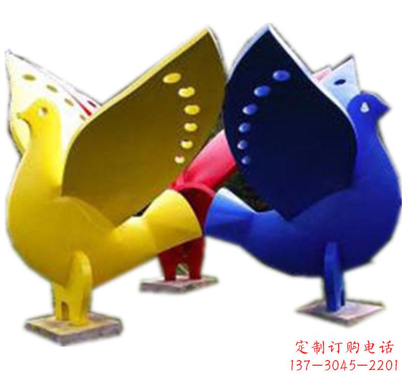 青岛不锈钢制作的和平鸽雕塑
