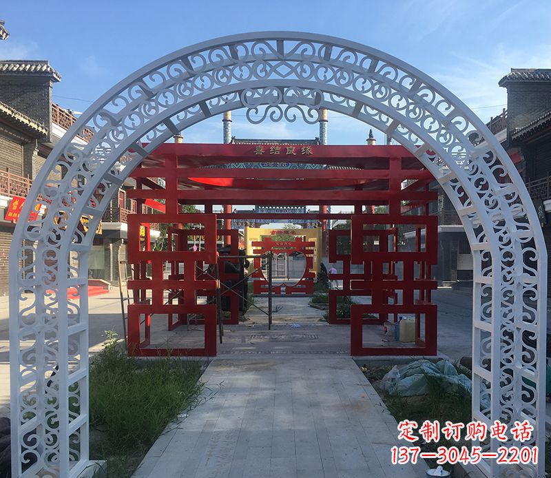 青岛不锈钢拱门雕塑——精美绝伦