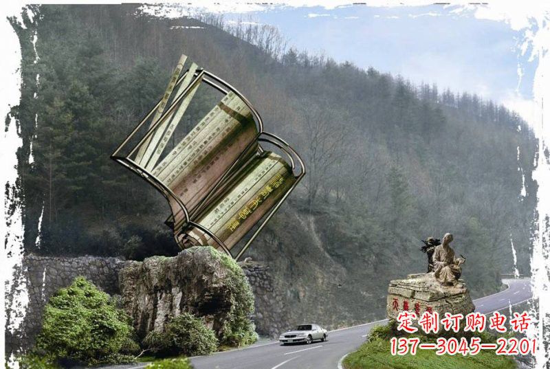 青岛神农本草经竹简雕塑——传承中华文化精髓