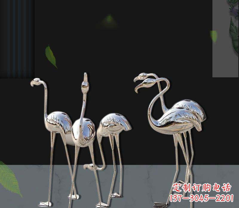 青岛非凡之美不锈钢火烈鸟雕塑