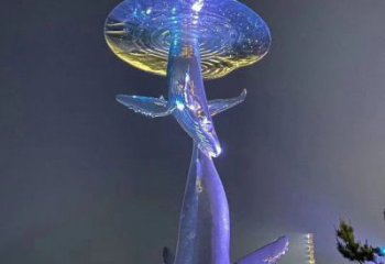 青岛不锈钢鲸鱼雕塑——传承着海洋的精灵魅力