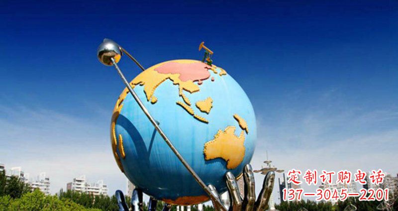 青岛不锈钢地球雕塑一个充满环保意义的艺术品