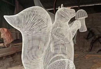 青岛不锈钢松鼠雕塑精美的艺术作品