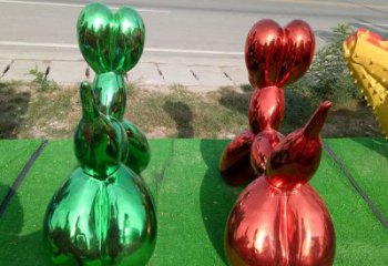 青岛不锈钢气球狗雕塑