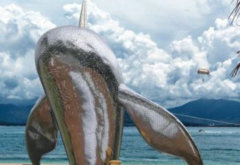 青岛不锈钢鲸鱼雕塑精美绝伦