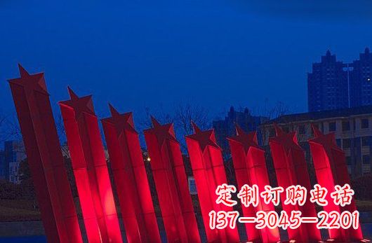 青岛不锈钢五角星雕塑铸就永恒之美