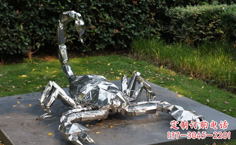 青岛不锈钢蝎子雕塑