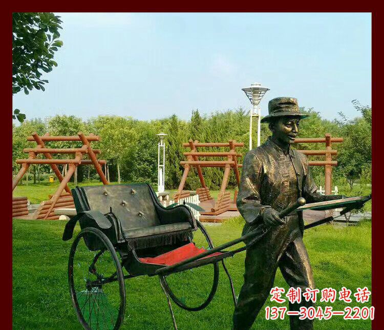 青岛细说黄包车夫人雕塑