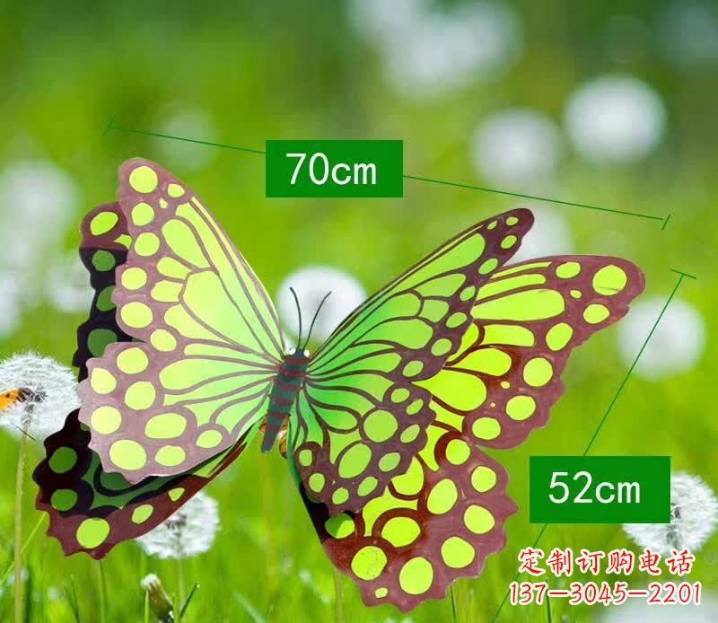 青岛不锈钢蝴蝶雕塑彩色园林的精灵