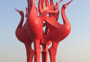 青岛仙鹤雕塑一座城市的标志