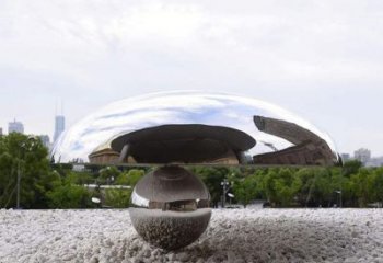 青岛蘑菇的梦想——不锈钢雕塑