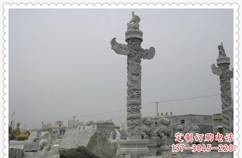 青岛精致雕刻,大理石华表雕塑