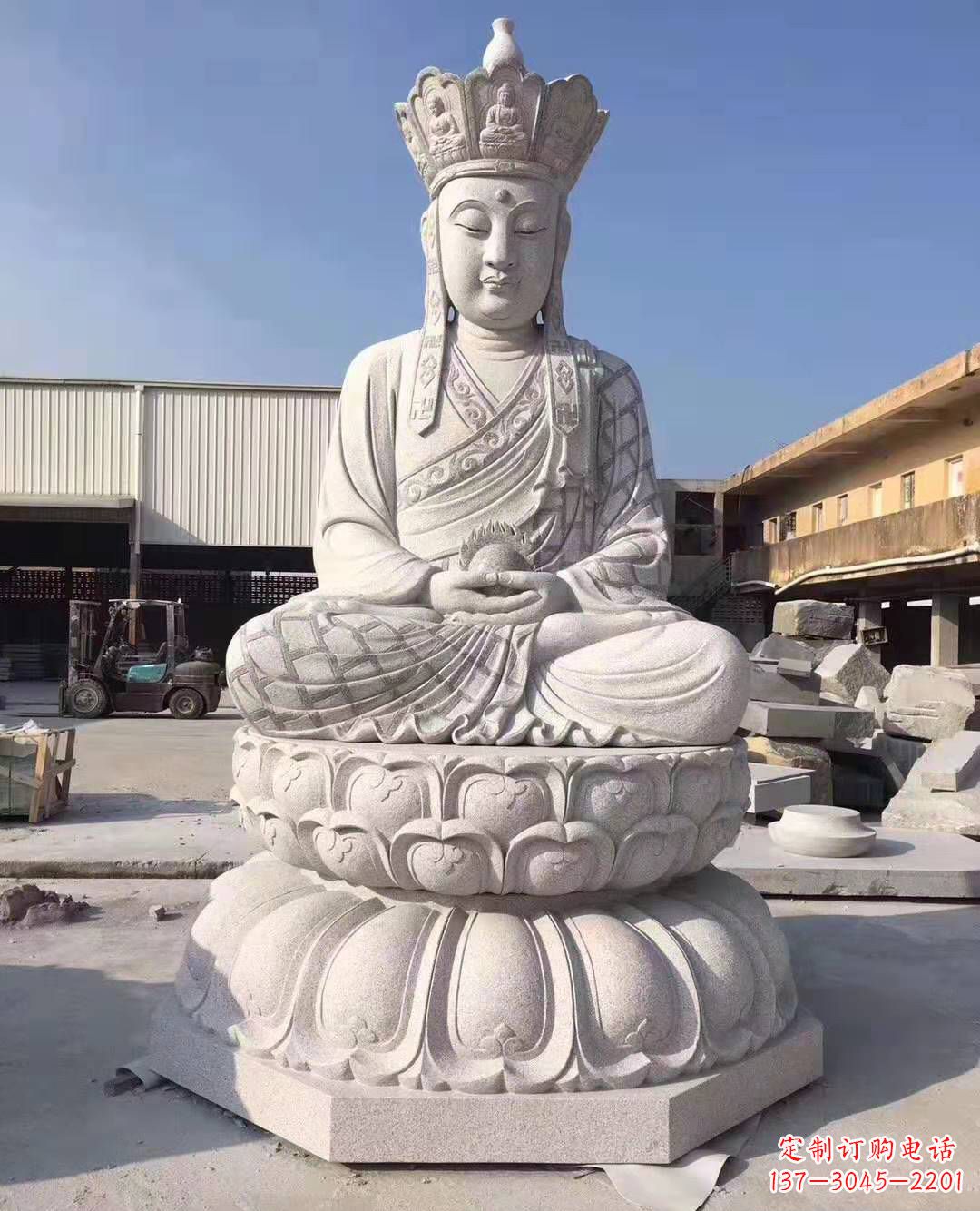青岛地藏王石雕佛像摆件寺庙景观雕塑 