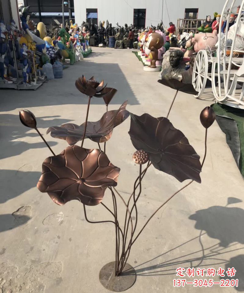 青岛精美锻铜荷花雕塑