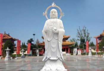 青岛大理石地藏菩萨雕塑象征佛法的传承