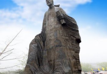 青岛中领雕塑-大型景区景点历史名人杜甫雕像
