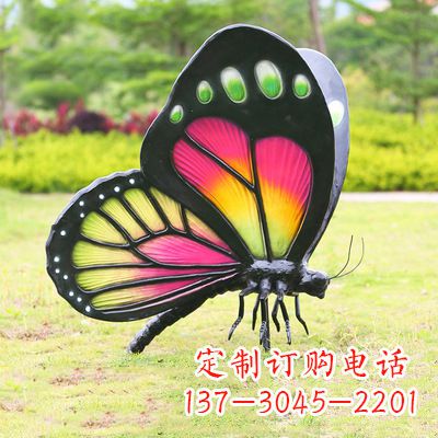 青岛仿真蝴蝶_品红色款405x78x110