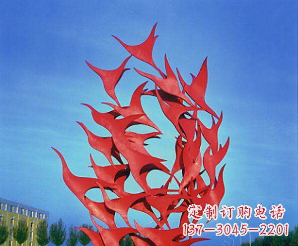 青岛立体不锈钢大雁雕塑