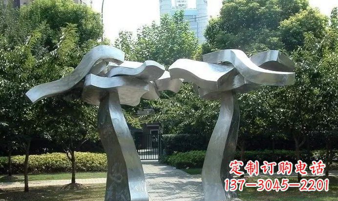 青岛不锈钢拱门定制雕塑