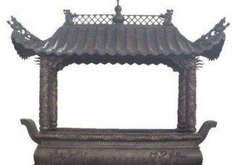 青岛古典庙宇香炉铜雕