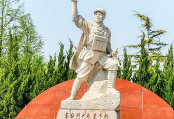 青岛董存瑞石雕为共和国献身的英雄记忆