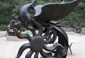青岛天四灵朱雀神鸟雕塑——象征希望的贵族精神