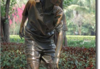 青岛产品名称青春活力的男孩铜雕