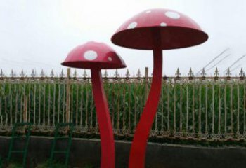 青岛精致蘑菇不锈钢雕塑
