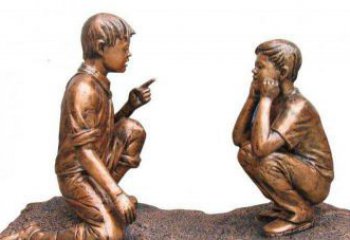 青岛专业定制小品铜雕-尊贵的雕塑男孩