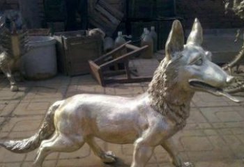 青岛铸铜小狗动物雕塑