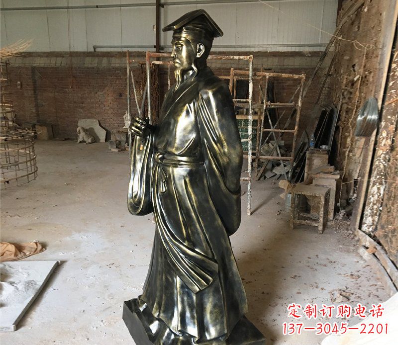 青岛千古经典——代表古代艺术审美的王羲之雕塑