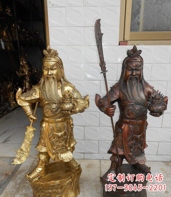 青岛拥有历史韵味的关公武财神铜雕