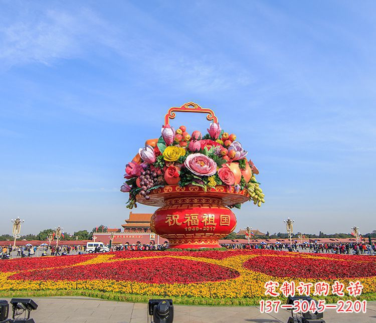 青岛大型不锈钢花篮雕塑，艺术缔造美好景观