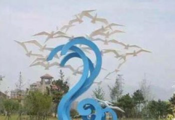 青岛精美海鸥雕塑，传递美好海洋情怀