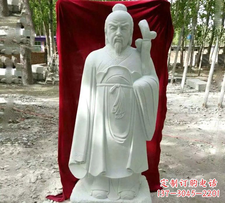 青岛汉白玉古代名医华佗雕塑