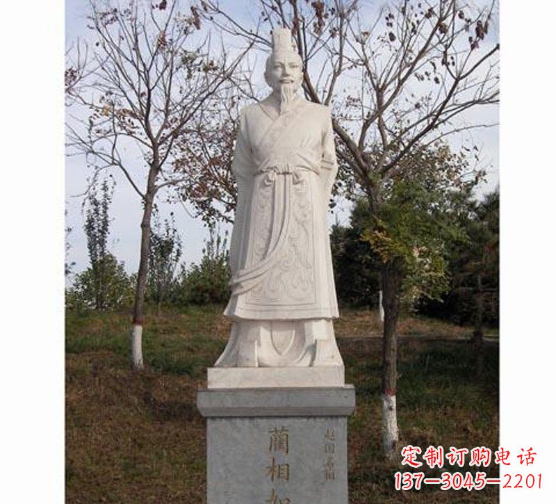 青岛领雕塑：精致古代名人石雕