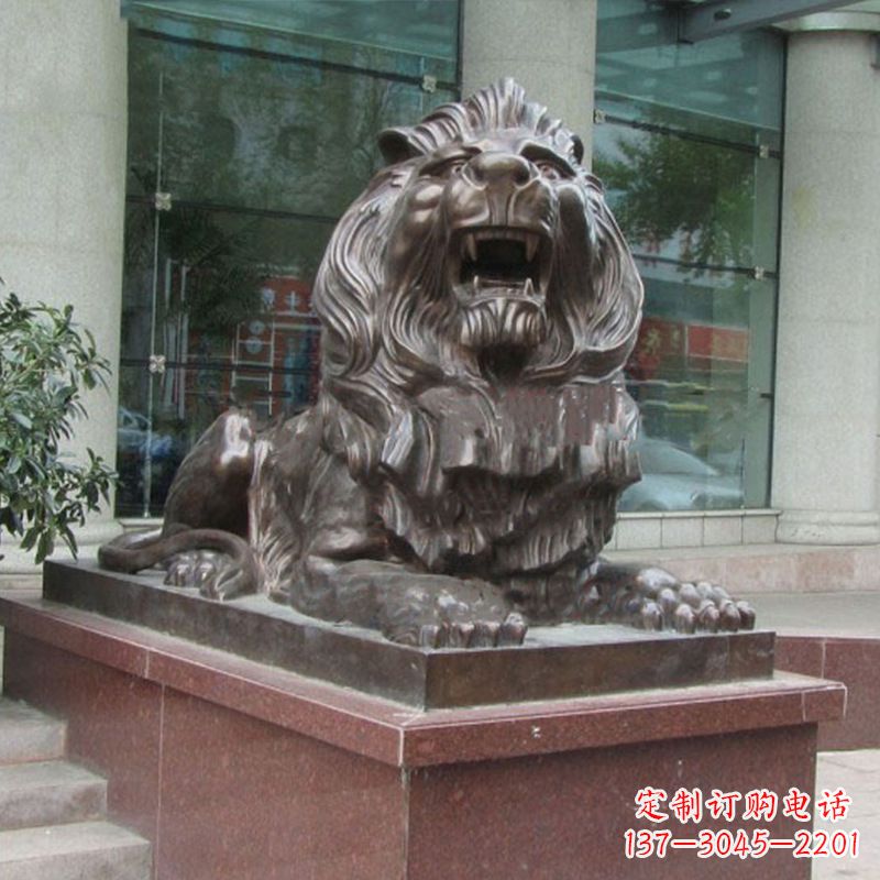 青岛传统工艺,百年老店,狮子铜雕塑