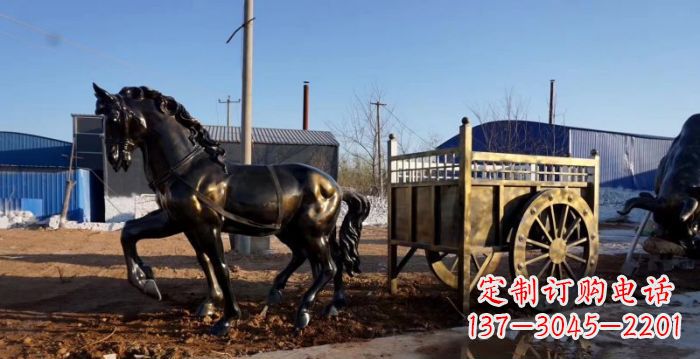 青岛马车景观铜雕 (3)