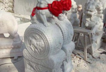 青岛汉白玉狮子门口镇宅精致雕塑
