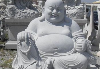 青岛精美高雅的汉白玉弥勒佛雕像