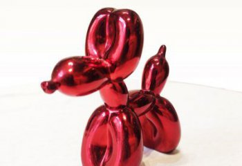 青岛红色气球狗气球雕塑，让狗狗宠爱时刻环绕