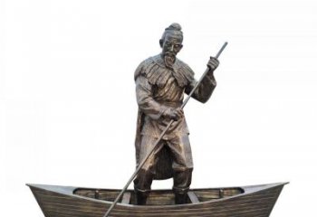 青岛象征着智慧和勇敢的老人雕塑